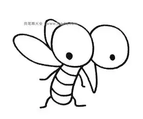 四步画出卡通蚊子
