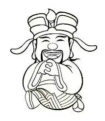 财神爷简笔画
