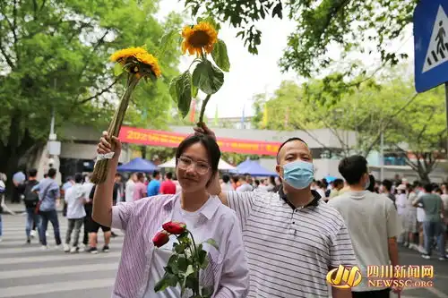 手捧向日葵的高考少年
