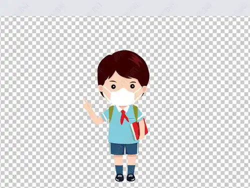 2020年卡通人物戴口罩图片素材新型冠状病毒png透明免抠图下载
