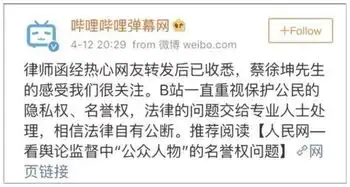 蔡徐坤起诉b站作为公众人物,凭什么只许粉丝打call,不许路人恶搞

