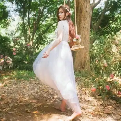 回眸一笑值千金小清新女生图片
