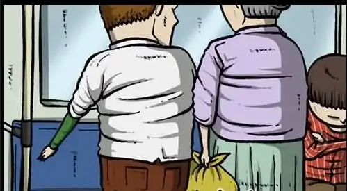搞笑漫画穿有特殊功能的衣服,坐地铁容易出事儿
