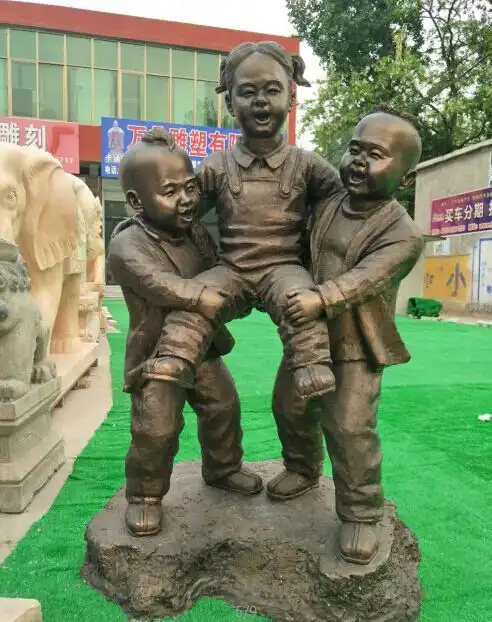 铜雕人物人物景观绿化景观工艺园区铜雕
