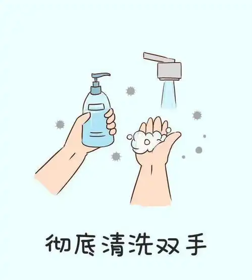 配图儿歌7步洗手法带口罩方法
