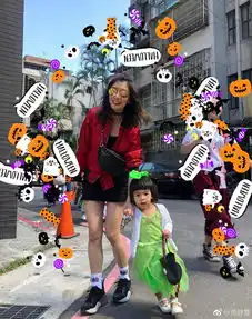 贾静雯陪咘咘bo妞过万圣节走甜美公主风
