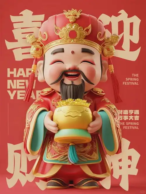 大年初五迎财神
