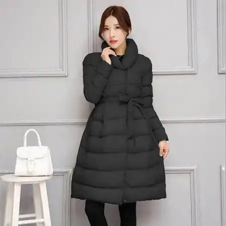 乡情浓冬季新款女款中长羽绒棉服外套韩版大码学生棉衣加厚a字棉袄图片大全邮乐官方网站