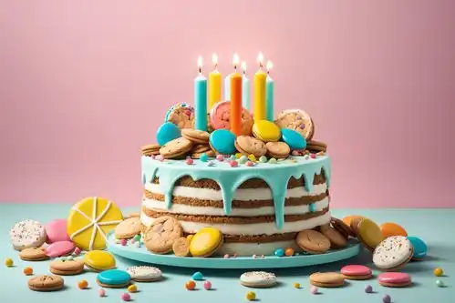 创意生日蛋糕动物奶油蛋糕摄影图图片创意海报下载至来源处
