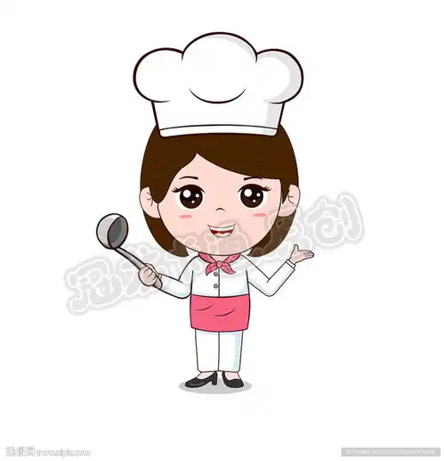 卡通女厨师设计图
