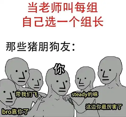 搞笑趣图当老师让每组自己投票选一个组长,你的那些狐朋狗友们
