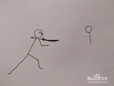抖音火爆打斗小人简笔画方法
