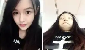 萌妹子变身恐怖大妈女神自毁形象照组图
