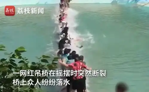 景区回应网红吊桥断裂游客集体落水已停业整改
