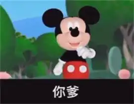 米老鼠你丫瞅什么呢是我你爹表情包下载
