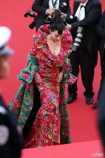 张馨予红绿棉袄礼服亮相戛纳红毯

