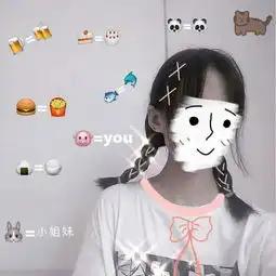 涂鸦可爱小孩带文字搞笑女生头像
