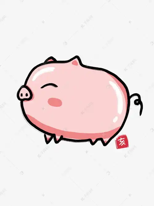 猪年简约可爱毛笔水墨小猪形象元素2素材图片免费下载千库网
