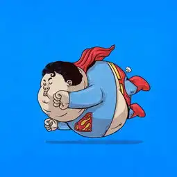 美国画家恶搞经典卡通人物讽刺肥胖问题大千世界
