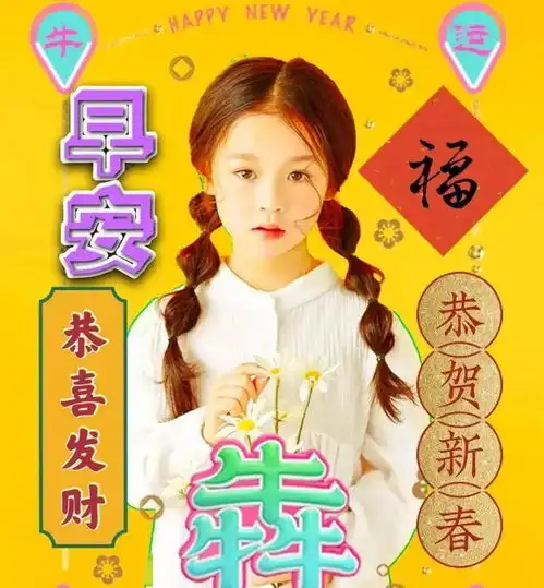 8张最新喜庆创意唯美新年快乐问候祝福美女图片免打字朋友圈新年好问候祝福美女图片精选
