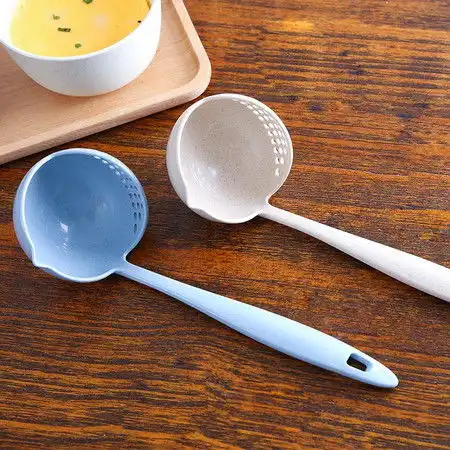 汤勺小麦秸秆勺子家用小麦纤维秸秆盛粥勺稀饭厨房长柄大号喝日式图片大全邮乐官方网站
