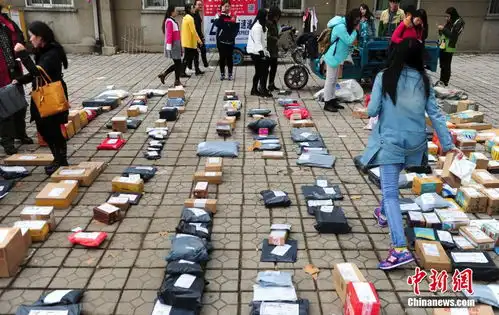 双十一购物潮开启快件包围济南高校校园
