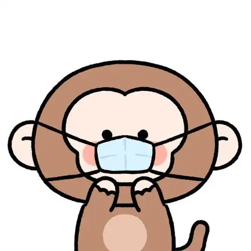 戴口罩的小动物卡通头像

