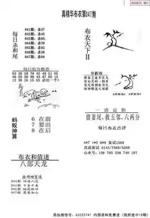 047期真精华布衣123456
