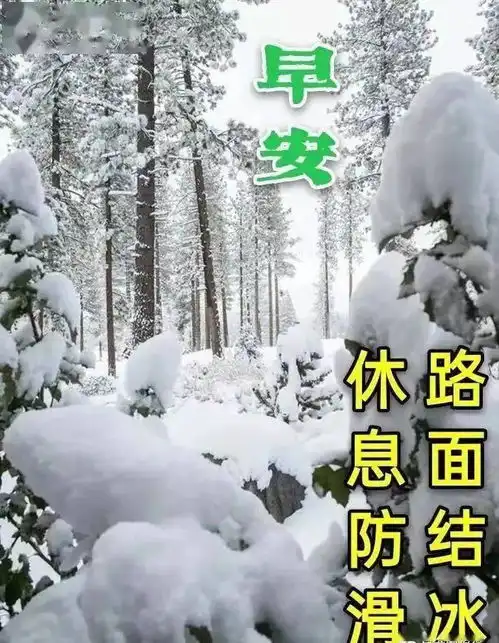冬日早安让雪的晶莹照亮你美丽的笑脸
