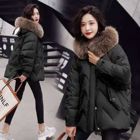 棉服女2019冬装新款时尚可爱耳朵连帽加厚保暖小个子学生棉衣女装zcy图片大全邮乐官方网站
