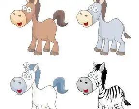 卡通马horse搞笑动作矢量素材矢量图免费下载ai格式编号16628060千图网
