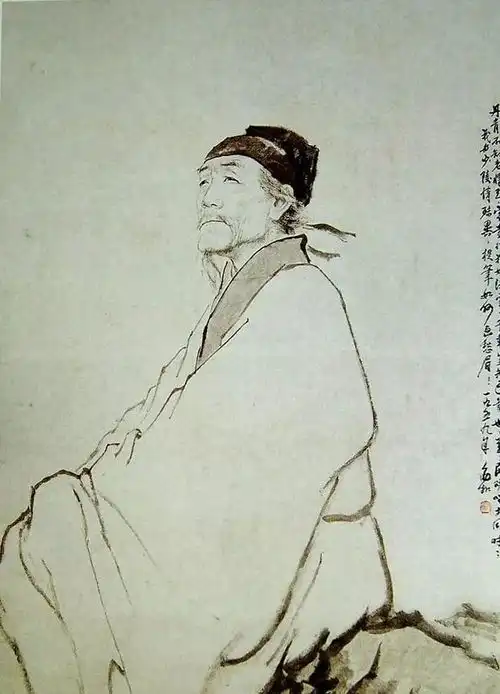 人尽皆知的杜甫画像,原来是个近代画家照自己的样子画的
