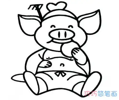 卡通猪八戒头像怎么画简单猪八戒简笔画图片
