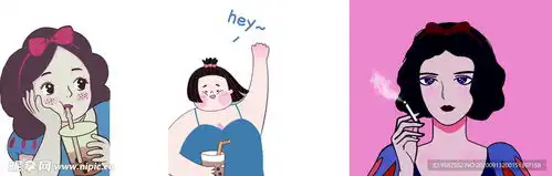 吸烟女孩手机壁纸胖女孩奶茶设计图其他素材
