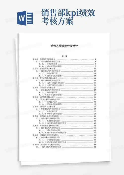 全套各销售人员kpi绩效考核量化考核制度表格大全word模板下载编号lpabnvdq熊猫办公
