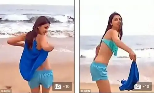 美女记者直播时下海嬉戏,突发意外惊呆观众
