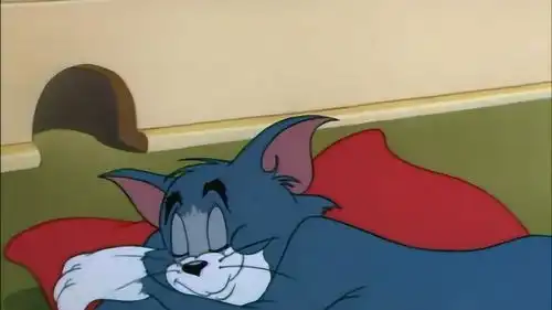 猫和老鼠汤姆只顾躺着睡觉,什么都不干
