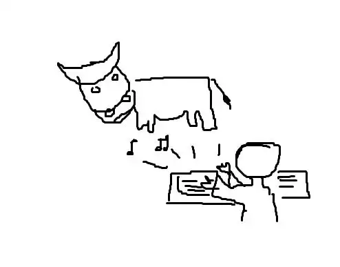 对牛弹琴图片怎样画
