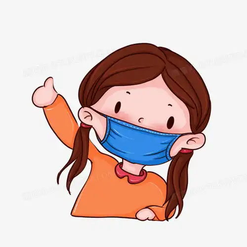 q版戴口罩点赞女孩元素png图片素材下载女孩png熊猫办公
