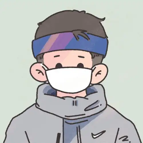 头像戴口罩的男生插画小头像可爱又帅气

