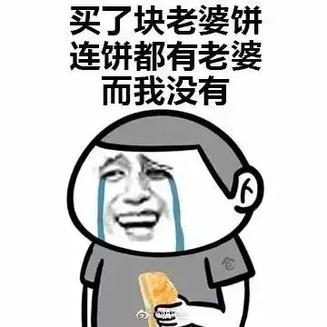 买了块老婆饼,连饼都有老婆了,而我没有
