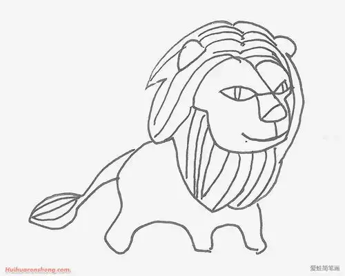狮子简笔画
