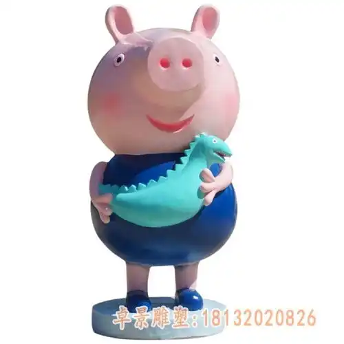 珠三角小猪佩奇玻璃钢雕塑海南树脂佩奇雕塑图片
