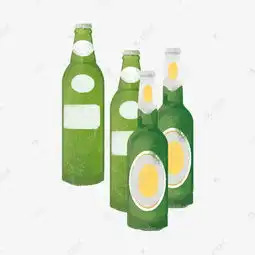 四个绿色的酒瓶子手绘设计图素材图片免费下载千库网
