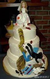 幽默方式缓解失败婚姻搞笑离婚蛋糕

